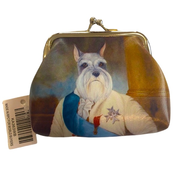 Handbags - Regal Canine Portrait Coin Purse NWT